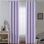Yakamok Room Darkening Curtains 52x84 inch Length Lilac-Living Room | 2 panels by Yakamok