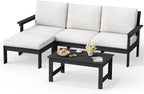 SERWALL Outdoor Sectional Sofa Set, 5-piece Outdoor Modula Couch Set by SERWALL