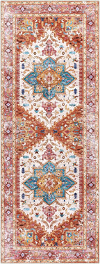 Yamaziot Washable Runner Rug, 2x6 Non-Slip Boho Vintage Hallway Kitchen Rug | - Image 3