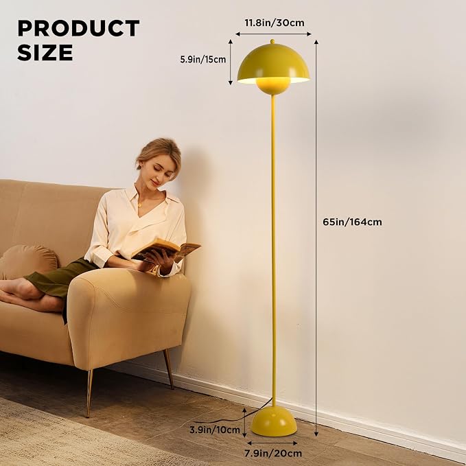 COSYLUX Modern Floor Lamp for Living Room, Industrial Tall Standing Lamp for - Image 5