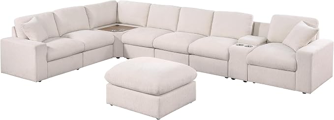 Ball & Cast 157" Oversized Modular Sectional Sofa L-Shaped, Large Chenille - Image 6