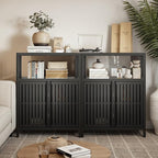 Bamboo Storage Cabinet Bathroom Floor Cabinet Side Storage Organizer Cabinet - Image 6