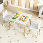Costzon Kids Table and Chairs, Wooden Toddler Desk Set - Image 2