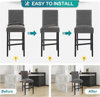 Turquoize 100% Waterproof Bar Stool Cover Stretch Washable Barstool Seat Covers - Image 6