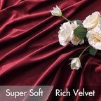 MIULEE Velvet Blackout Curtains 52x108 inches 2 Panels Burgundy Red | Luxury - Image 4