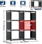 Mavivegue Book Shelf, 6 Cube Storage Organizer, DIY Bookcase, Metal Cube - Image 3