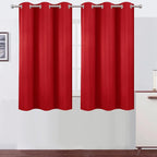 Blackout Curtains 38 x 54 inch/Bright Red Curtains Set of 2 Panels/Thermal by Lemomo