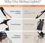 Brightech Ambience Pro Solar Powered Outdoor String Lights -27 ft Commercial - Image 5