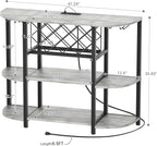 Unikito 4-Tier Metal Coffee Bar Cabinet - Image 2