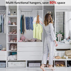 Space Saving Hangers for Clothes 6 Pack, Sturdy Metal Hangers Heavy Duty Magic - Image 5