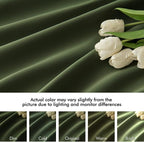 MIULEE Olive Green Back Tab Blackout Curtains 52x90 Inch Long 2 Panels Set | - Image 8