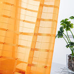 SpaceDresser Check Sheer Curtains 84 Inches Long - Image 2