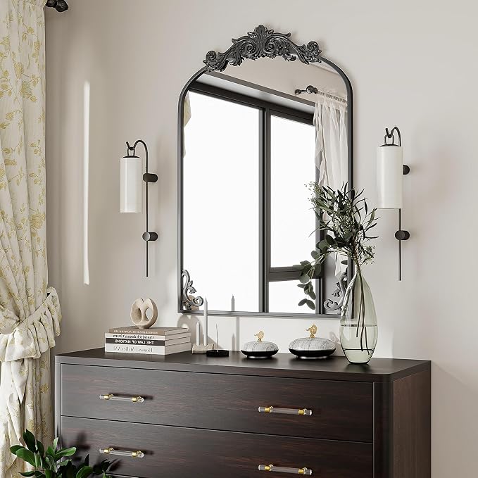 VooBang 24x36 inch Vintage Arched Bathroom Mirror - Image 8