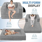 Futon Sofa Bed with Pillow, 3-in-1 Sleeper Sofa Bed with Removable Cover - Image 4