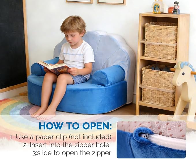Snuggly Toddler Chair, Soft Kids Sofa - Image 6