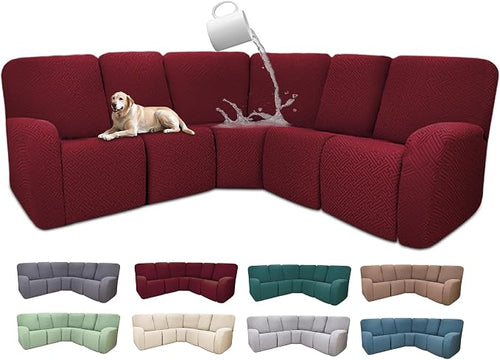 100% Waterproof Sectional Recliner Couch Covers by ROFASVCO