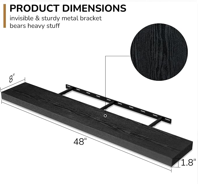 Fun Memories 48 Inch Floating Shelves - Image 3