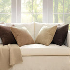 MIULEE Fall Corduroy Decorative Throw Pillow Covers Dark Brown 20x20 | Set of 4 - Image 2