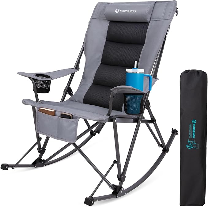 FUNDANGO Oversized Rocking Camping Chair by FUNDANGO