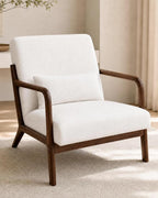 Garvee Mid-Century Chenille Accent Chair, Cozy Reading Chair, Modern Lounge by Garvee