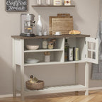 ChooChoo Farmhouse Coffee Bar Cabinet, Buffet Cabinet - Image 3