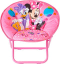 Disney Minnie Mouse Toddler Folding Saucer Chair – 19" Soft Plush Seat by IdeaNuovaCharacterShop