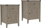 Betterhood Barnwood Rustic Farmhouse Nightstand, Side Table by Betterhood