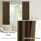 Brown Blackout Curtains 156 Inches Long 13 feet Tall, Extra Long Pinch Pleats - Image 6