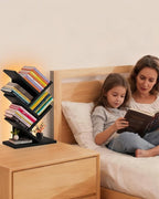 Godferyxin Bookshelf with Liting, Small Bookshelf LED and Desktop Book Shelf - Image 4