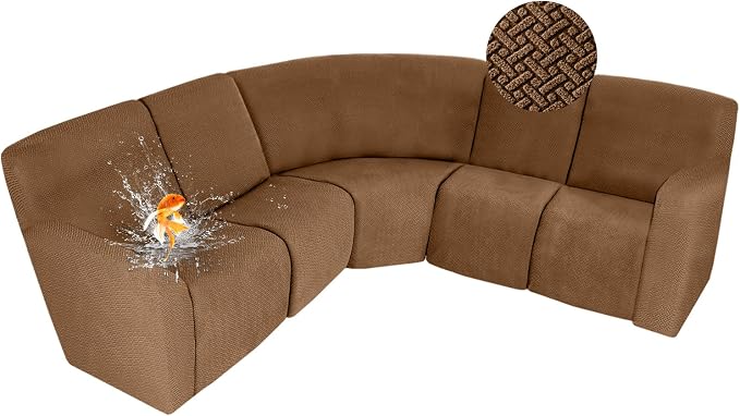 ALIECOM 100% Waterproof Recliner Sectional Couch Covers L Shape Stretch Corner by ALIECOM