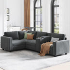 Ball & Cast 105.5" L-Shaped Sectional Sofa Bed - Image 3