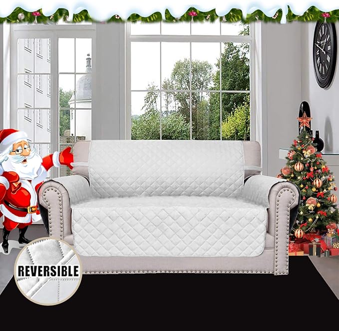Easy-Going Reversible Couch Cover, 2 Cushion Sofa, Water Resistant Furniture Mat - Image 2