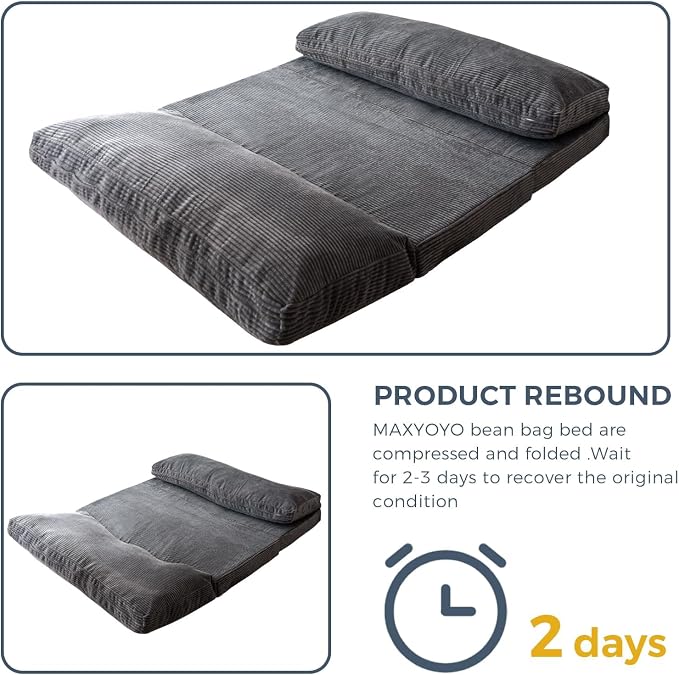 MAXYOYO Folding Sofa Bed, Extra Thick and Long Floor Sofa Convertible Sleeper - Image 9