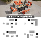 ovios 7 Pieces Patio Furniture Set, Outdoor Wicker Sectional Sofa - Image 7