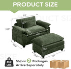 Oprisen 53" Modular Sectional Sofa, Comfy Cloud Couch Sectional Sofa - Image 2