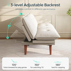 LINSY HOME Futon Sofa Bed, 3 in 1 Convertible Comfy Loveseat Sleeper Sofa Bed - Image 3