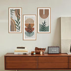 IARTTOP Boho Wood Wall Art Framed 8x16 Inch Set of 3 Mid-century Modern - Image 5