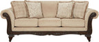 Hernen Carved Wood Frame Sofa - Image 8