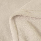 BEDELITE Fleece Blanket Soft Plush Queen Size Bed Blanket Beige 90"x90" | Ultra - Image 5