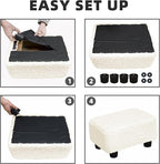 CAROLMADE Small Foot Stool Ottoman Footstool - Image 7