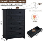Joaxswe Farmhouse 5 Drawer Dresser - Image 2