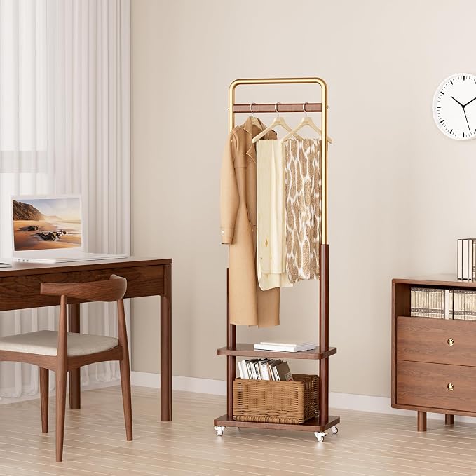 Taitiy Clothes Rack Solid Wood Coat Rack, - Image 7