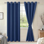 Blackout Curtains for Bedroom, 52 x 84 Inches Long, 2 Panels | Thermal by Hiasan
