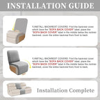 100% Waterproof Sectional Recliner Couch Covers - Image 7