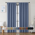 Simplebrand Ava Denim Blue Blackout Curtains by Simplebrand
