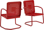 Crosley Furniture Bates 2-Piece Outdoor Chair Set, Retro Metal Patio Chairs - Image 13