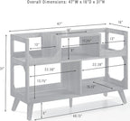 Crosley Furniture Asheville Mid-Century Modern Media Console Record Player Stand - Image 3
