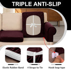 UNBBRRL 10 Pieces Stretch Sofa Cushion Covers - Image 3
