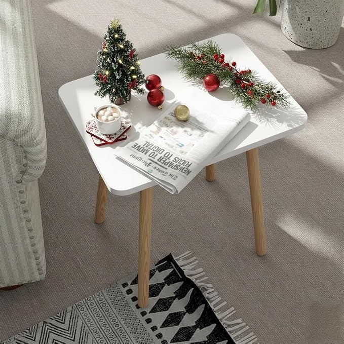 FORAOFUR Small Side Table, Modern Wood Mini Coffee Table, Easy Assembly Compact - Image 5