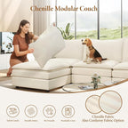 Vesgantti 108" Sectional Sleeper Sofa, 6-Seater Oversized Modular Cloud Couch - Image 6
